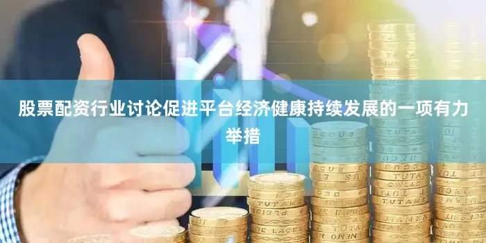 股票配资行业讨论促进平台经济健康持续发展的一项有力举措